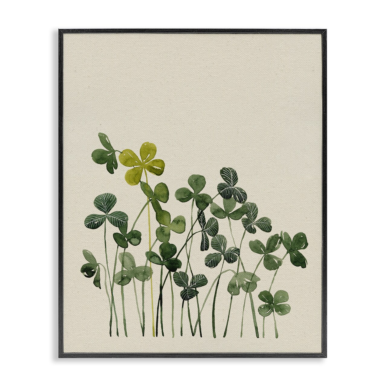 Stupell Industries Hidden Gems Clovers Framed Giclee, design by Grace Popp